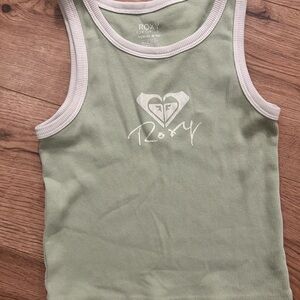 Roxy Kids Mint Green Tank Top with White Trim